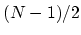 $ (N-1)/2$